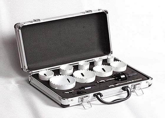 Alüminyum Kasa ile 13PC Ahşap / Plastik Bi Metal Delik Testere Seti 51mm 57mm 64mm