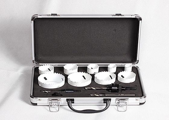 Alüminyum Kasa ile 13PC Ahşap / Plastik Bi Metal Delik Testere Seti 51mm 57mm 64mm