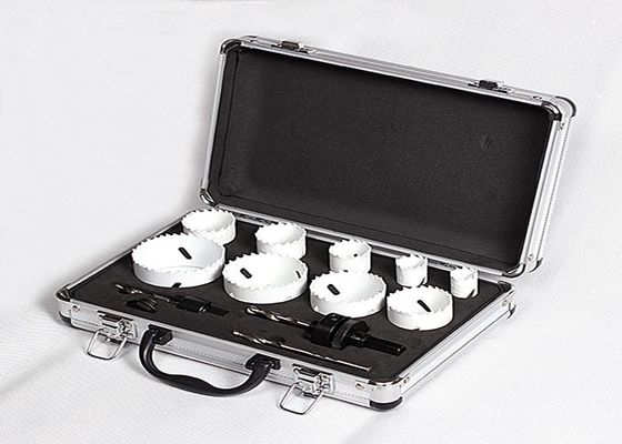 Alüminyum Kasa ile 13PC Ahşap / Plastik Bi Metal Delik Testere Seti 51mm 57mm 64mm
