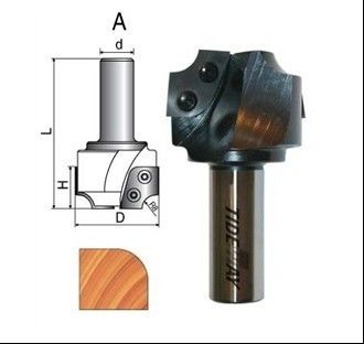 Değiştirilebilir bıçaklarla CNC yönlendirici bit yuvarlak köşe yönlendirici bitleri 20 mm sap