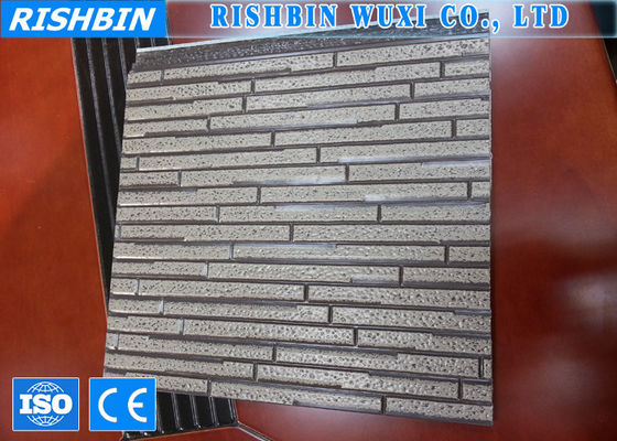 Metal Levha Mineral Yün Sandviç Panel Üretim Yolu, Otomatik Yığınlı